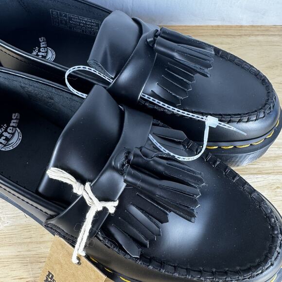 Dr Martens Adrian Quad Leather Platform Tassle Loafers Sz. US 7M 8W New/No Box - Picture 2 of 10